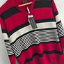 UK16, With Tags Lady Laura Ireland Wool Striped Polo Knit Collared Jumper Image 2
