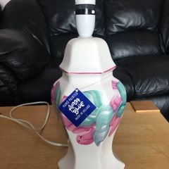 Hand painted AVOCA BLUE table lamp