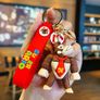 Super Mario Keychain Mario Bros Luigi Toad Yoshi Bowser Action Figure Model Pvc Cartoon Bag Doll Pendant Toys Gift Image 2