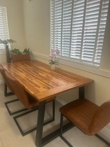 Solid Wood Dining Table and 4 Chairs