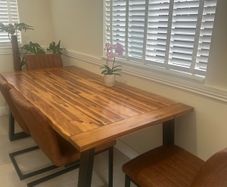 Solid Wood Dining Table and 4 Chairs