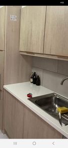 light oak slab kitchen doors