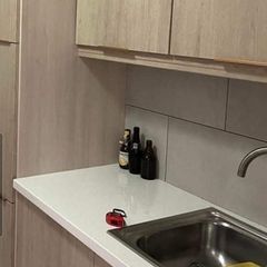 light oak slab kitchen doors