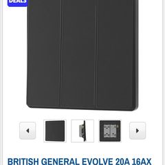 British General Triple Light Switch Black Matt