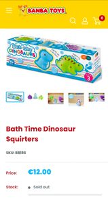 Bath Time Dinosaur LED Toys