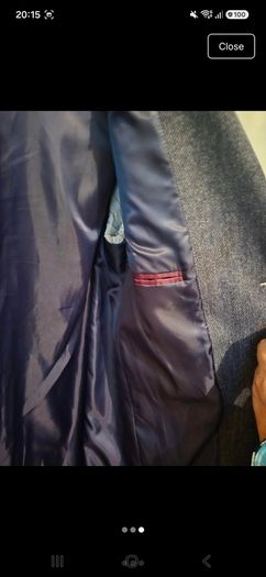 men's 3/4 length coat.