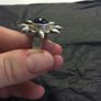 Lovely silver dress ring with black stone Image 3