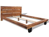 Bed Frame Solid Acacia Wood 140x200 cm