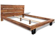 Bed Frame Solid Acacia Wood 140x200 cm