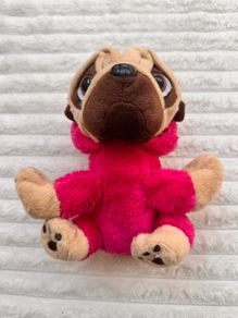 Keel Toys Pugsley Dog Pug Soft Toy with Pink Unicorn Costume approx. 23 cm. Used Please see photos