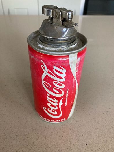 Coca Cola can lighter Italian