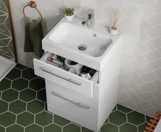 Tranquil Compact Bathroom Unit - Gloss White