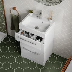 Tranquil Compact Bathroom Unit - Gloss White