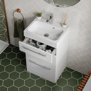 Tranquil Compact Bathroom Unit - Gloss White