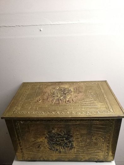 Brass fire file storage box