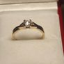 18ct Gold Petite Vintage Diamond Solitaire Ring Image 2