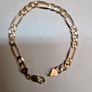 9ct gold figaro bracelet Image 2