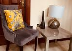 high gloss side table