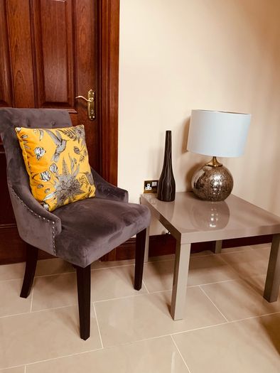 high gloss side table