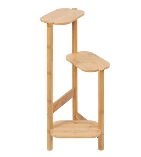 3-Tier Bamboo Plant Stands Indoor, Plant Stand Holder, Corner Plant Shelf, Plant Display Rack for Corner Balcony and Bedroom