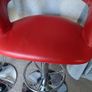 Red/ Chrome Stools Image 3