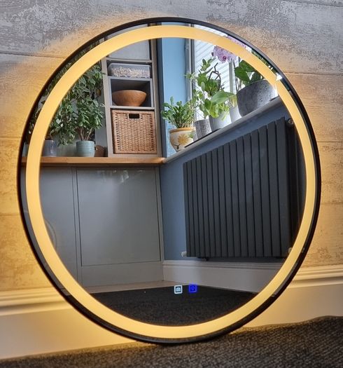 LED Bathroom Mirror 80cm Demister Dual LED