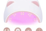 60W LED UV Nail Lamp for Gel Nail Polish with 3 Timers (30/60/99s) Auto-Sensing Digital Display, Fast Nail Dryer Curing Lamp for Nail Art, UV Lamp for Nails with USB Power Cable (Plug not included)