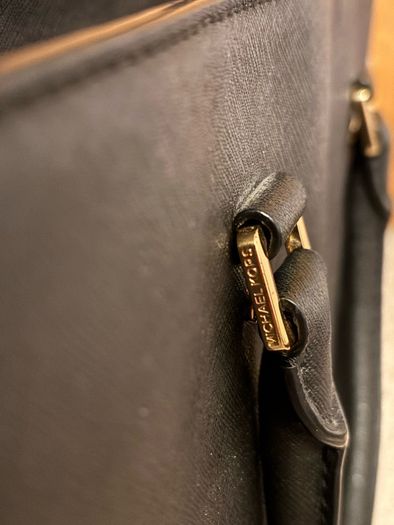 Michael Kors Selma Black Leather Satchel Bag