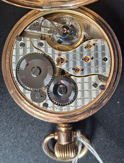 Swiss Avis Pocket Watch - 10kt Gold Filled Hunter Case -1950s