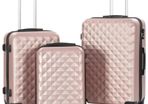 Hardcase Trolley Set 3 pcs Rose Gold ABS
