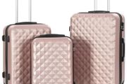 Hardcase Trolley Set 3 pcs Rose Gold ABS
