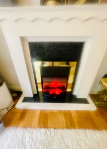 Freestanding Fireplace with electric fire