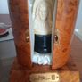Antique Carved Madonna Figure in Walnut Case. Image 2