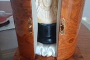 Antique Carved Madonna Figure in Walnut Case.