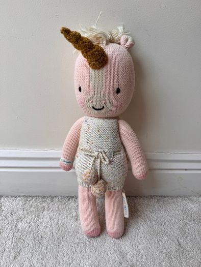 Cuddle + Kind ELLA Unicorn Plush Plush Doll Handmade In Peru approx. 35 cm. Used Please see photos