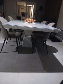 solid marble dining table