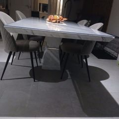 solid marble dining table