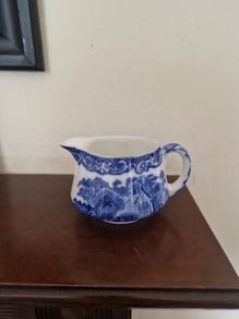 blue and white