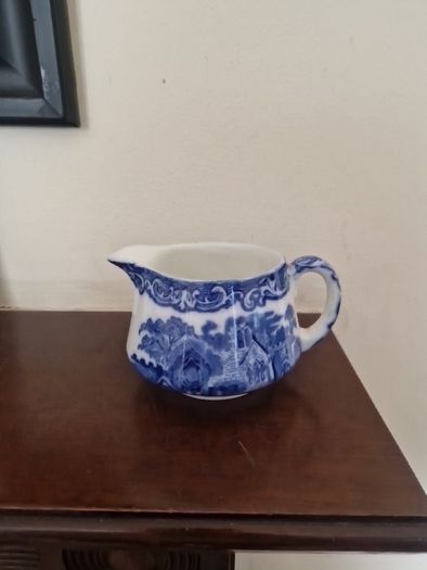 blue and white