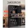 Metal Storage Cabinet, 81.5 kg Shelf Load Capacity, 1800 mm Tall Garage Tool Storage Cabinet with 4 Locking Doors and Adjustable Shelves, 2 Drawers, for Garage, Home, Office, Utility Room, Black Image 5