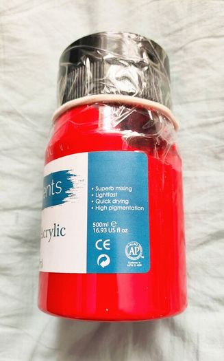 Elements Acrylic Paint Crimson, 500 ml