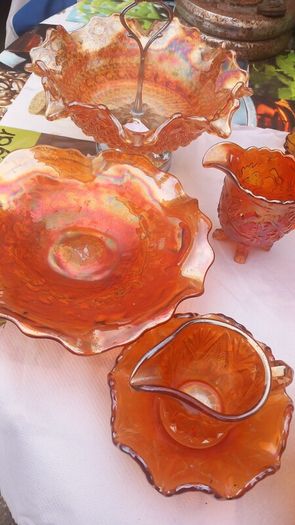 A Selection Of Vintage Carnival Glass