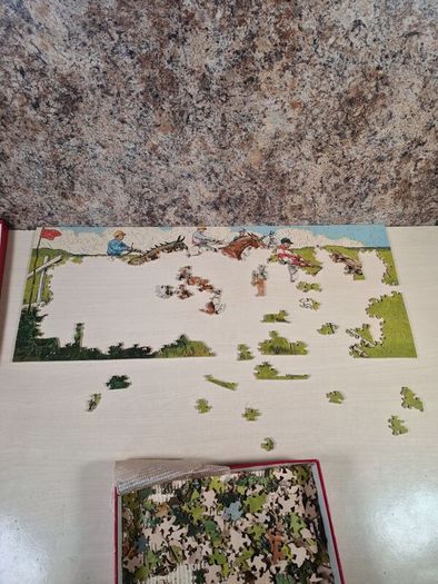 TUCKS ZAG ZAW JIGSAW PUZZLE -THE FAVOURITE LEADS - 520 pieces horse racing equestrian vintage antique
