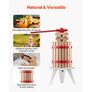 1.6 Gal/6L Fruit Wine Press, Solid Wood Basket with 8 Blocks, Heavy Duty Manual Juice Maker, Image 5