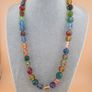 Stunning Mix Aventurine & Skunk Glass Beads Venetian Style Necklace Image 2