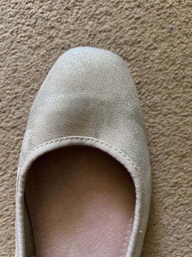 Next light gold shimmering flats