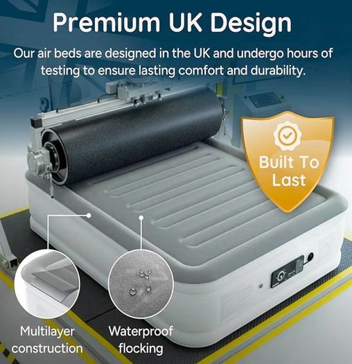Luxury Air Bed Double with Built In Pump Good Housekeeping Winner 2026, Self Inflating Blow Up Mattress, USB Charging Nightlight, Inflatable Air Mattress for Guests