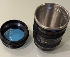 Camera Lens Travel Mug New