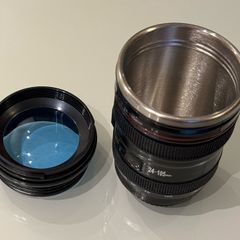 Camera Lens Travel Mug New