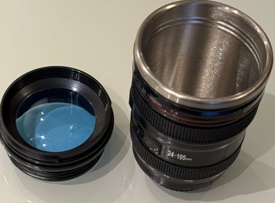 Camera Lens Travel Mug New